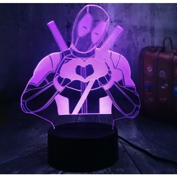 Deadpool világító 3D tábla
