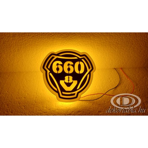 SCANIA 660 V8 világító embléma