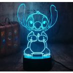 Stitch világító 3D tábla